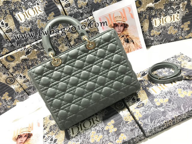 Dior专柜新款迪奥顶级原单Lady七格羊皮翻盖手提女包 djfk1121